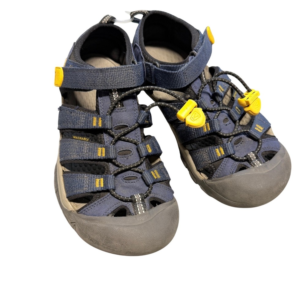 Keen Newport H2 Navy Blue Yellow Water Sandals Kids Size 3 Outdoor Hiking